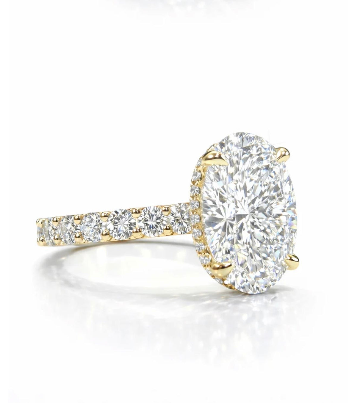 for katie Half of the customized deposit（3ct oval Brilliant 18k gold）