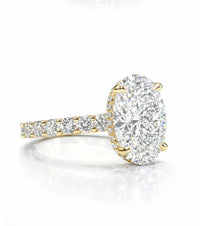 for katie Half of the customized deposit（3ct oval Brilliant 18k gold）