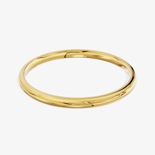 14K Yellow Gold Solid Band Ring