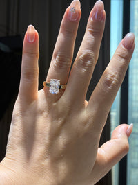 For Melody, 4ct Radiant Lab Diamond Ring,E/VS1