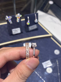 Deposit For Lara a set platinum princess band D-E /VS,VVS ;princess cut ring 1.04ct E/VS1 side stone 0.276ct customize