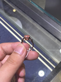For its.sambas ,three-stone style main stone 4.08ct pink/VS1 side stone 0.42ct