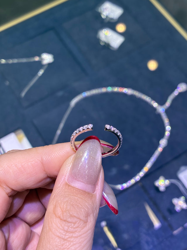 0.399ct Lab Diamond Open band in 18k gold