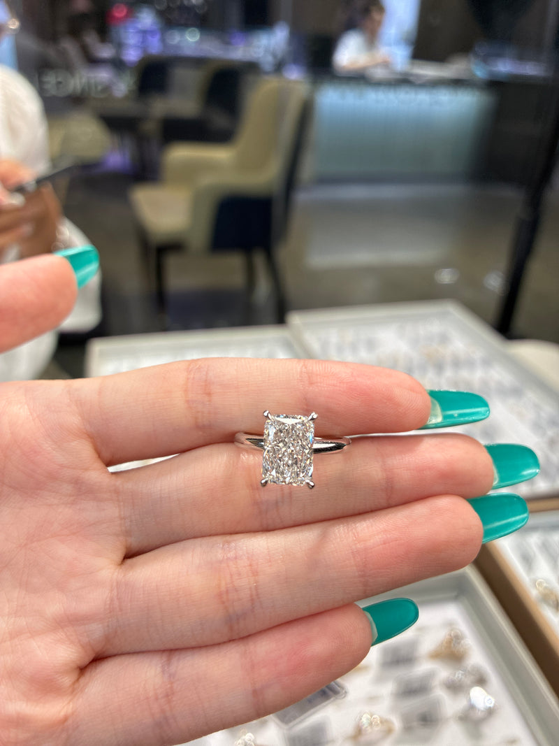 Deposit For Jennifer 14K solid white gold 2carat E/VVS2 without hidden halo(plain basket)