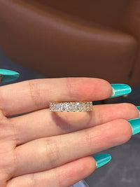 For Brooke 14k solid yellow gold 3.8ct radiant D/E,VS/VVS full eternity band(customization)