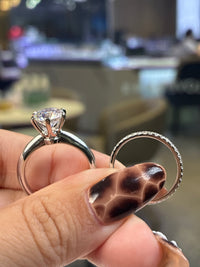 Deposit For LubDub 14k white D/vvs2 round brilliant cut with band set