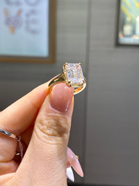 For Nidia Remaining balance 3carat emerald cut 18k gold E/vs1 pink diamond customize