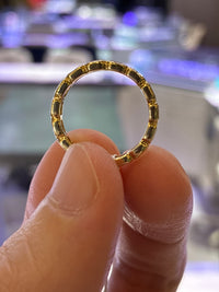 50% Retainer for Kim//Emerald Cut Full Eternity Bezel Setting Diamond Band Ring //2 grams of 14K Solid white gold(Estimated )//Emerald cut diamonds 10 points per for total 19 (estimated)//
D-E/VS-VVS//US Size 8