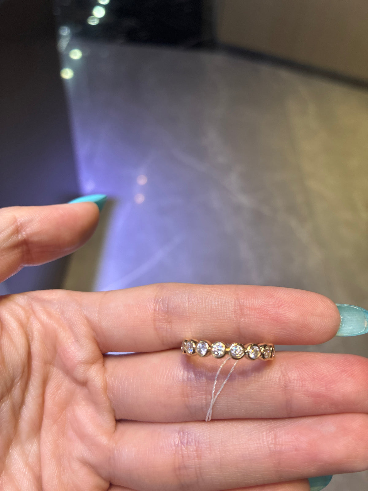 For MB NANOTV 18K yellow gold Bubble Earrings with 0.854 side stones；18K yellow gold bezel bracelet with 2.927carat side stones； 14k yellow gold bezel ring with 1.088carat