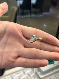 For Roxy Michelle 14K solid gold 2.10ct E/VS1, with 0.396ct(Ready to ship)