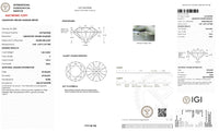 Customization For Gametimebaby Platinum950 1.53carat D VVS2 6prongs ring&18k white gold 4prongs earrings E VVS2(1carat each,total 2carats)with flying saucer. Each stone comes with IGI certificate