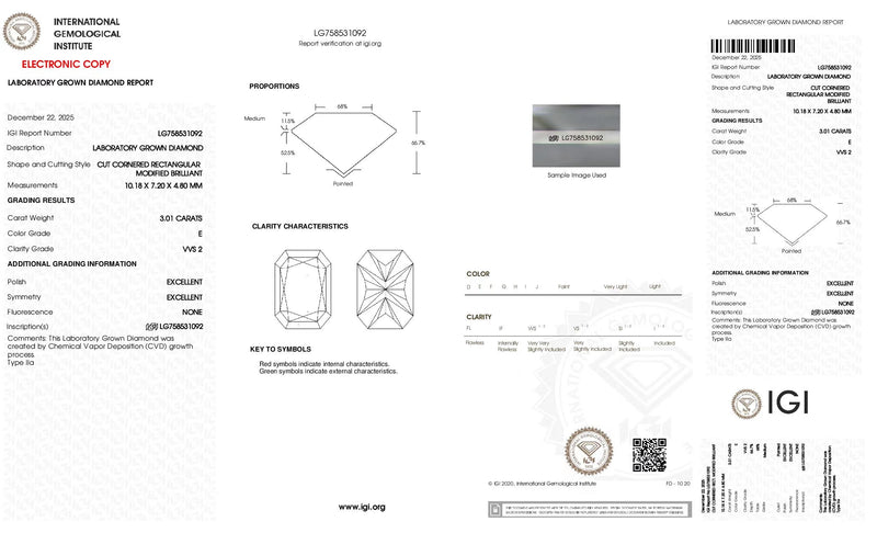 For Aaron 3ct E/vvs2 radiant cut loose diamond
