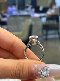 Deposit for Dennisss 14k yellow gold, ring+band, 1️⃣3.52ct radiant cut diamond with E color and VVS2 clarity, 2mm width band, hidden halo, Chanel band, Engraving and two birthstones included 2️⃣0.6ct mixed band.
