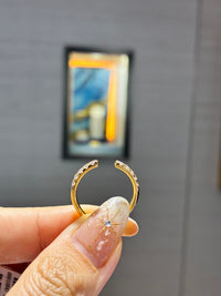 For Debra, Custom 14K Yellow gold open band, 0.5ct, 2.3mm