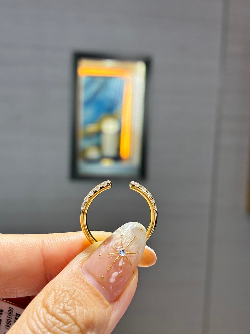 For Debra, Custom 14K Yellow gold open band, 0.5ct, 2.3mm