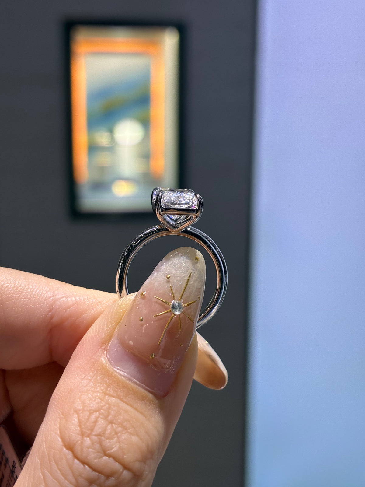 For Mrs.Bright, 3ct Radiant Diamond Ring, D/VVS2,14k Yellow gold