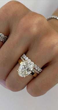 For Becky 14k set 3 ct oval