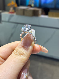 For Aayat 18k yellow gold D/vs1 3.5ct side stone 0.365ct