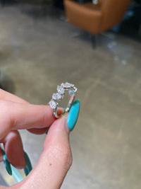 For Maria 18K solid gold 2.175ct with Oval-pear-emerald-marquise total 7pcs, DE color/ VS VVS(Ready to ship with IGI finished ring certified)