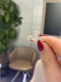 Remain Balance For Becky 14k white gold radiant cut D/vvs2 customize