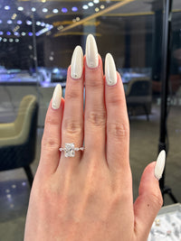For LisaLD 14k solid white gold 2carat radiant E/VVS2 with 0.48ct marquise&hidden halo(ready to ship)