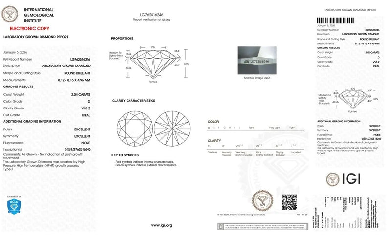 for Mia c （2.04ct Round cutD/vvs2）