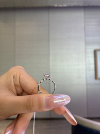 Deposit for @Stacynicolestitok, 14k white gold, 3ct main stone, around 50 points side stone, E/VVS2