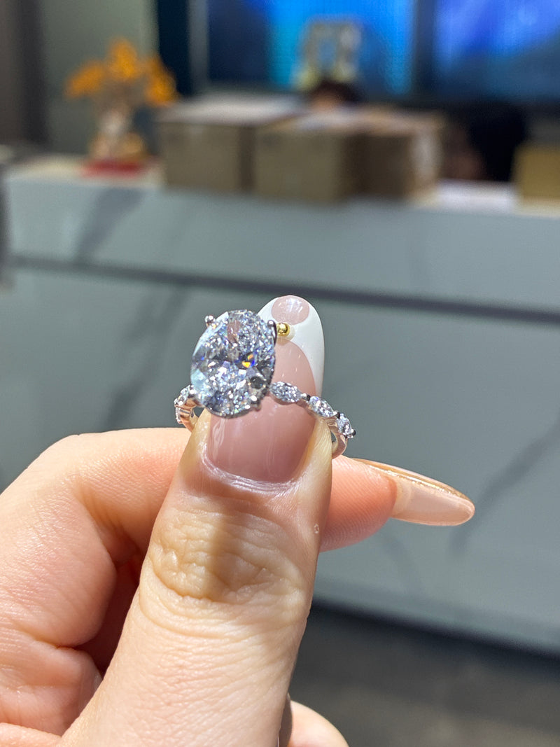 For Aayat 18k yellow gold D/vs1 3.5ct side stone 0.365ct