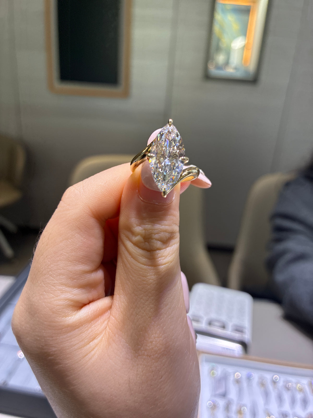 Deposit For Mandy 14k marquis cut 10 carat E/vs1 customize