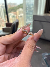For Aly custom open band 14k