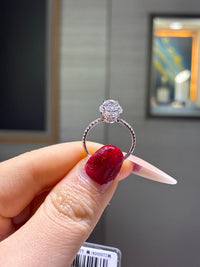 lababy 18k white gold D/vvs2 main stone 1.06 side stone 0.513ct