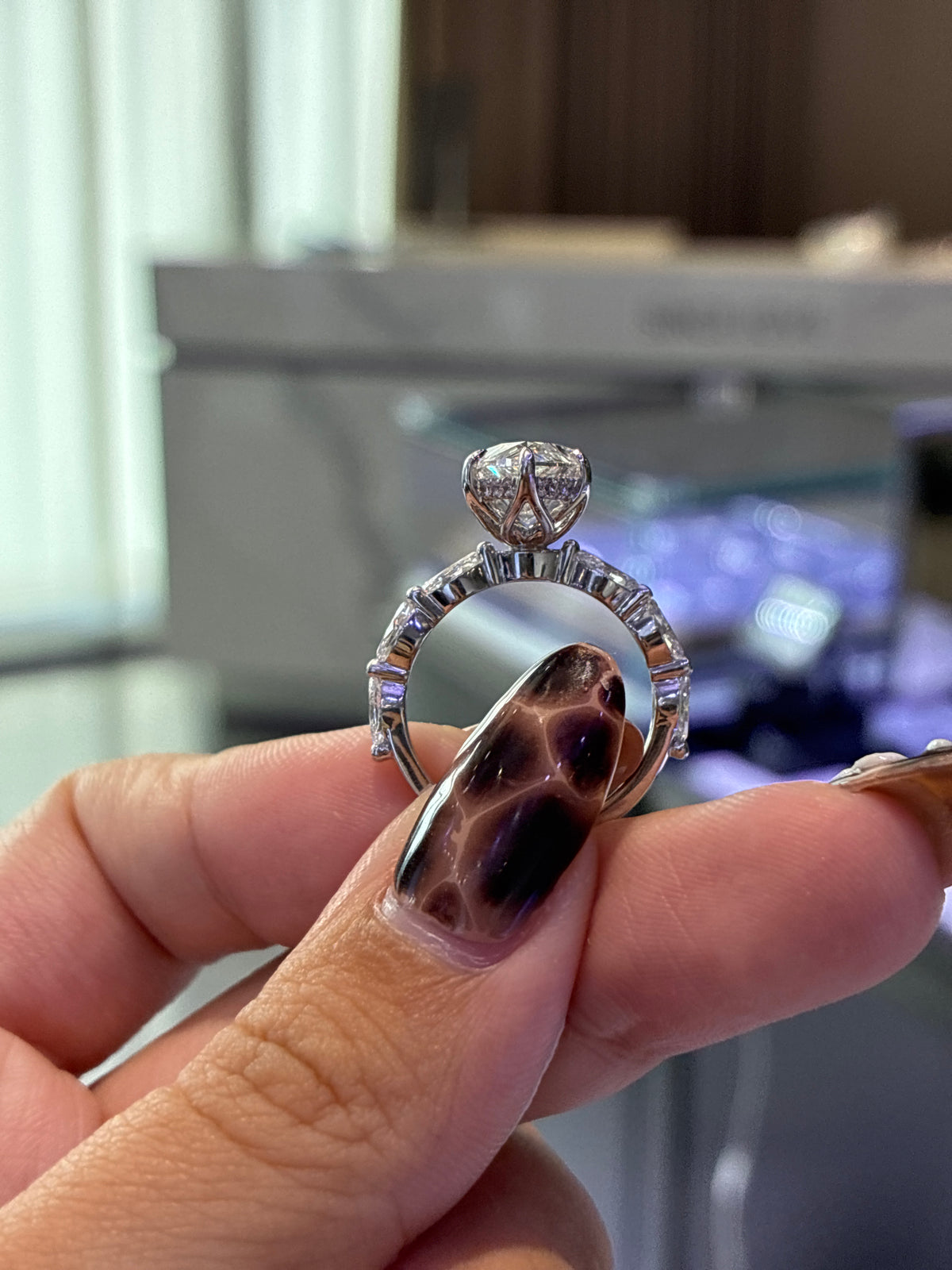 For Ty customize 4ct marquise 14k yellow gold with 0.90ct side stones