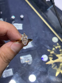 For Mariel Madrid ,marquise cut 3.08ct E/VVS2 18k whit gold