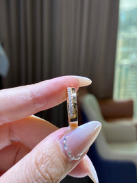 For KM, 0.33ct Half Diamond band in 14k gold
