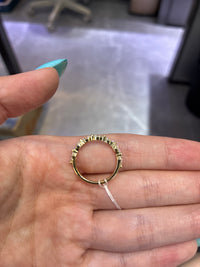 For Kari 14k yellow gold 0.529ct marquise half eternity band