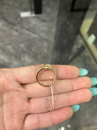 For Nadia 14k yellow gold 1.02 carat pear shape D VVS2 curled band customize