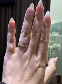 For KM, 0.33ct Half Diamond band in 14k gold