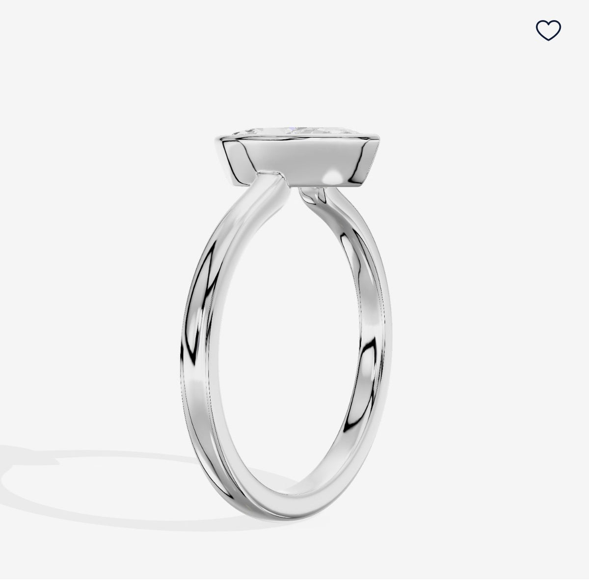 Deposit Custom made for jade 2ct cross cut dutch marquis E/VVS eastwest bezel setting in 14k white gold 2mm width