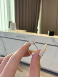 Deposit for Kassandra 14k solid white gold with hidden halo