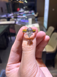 Balance For Akosua 14k solid yellow gold 3ct pear D/VVS2 with Pavé band & 14K solid yellow gold Half Pavé eternity wedding band 16 plain diamonds for total 0.389ct (Full band&Half Pavé)
