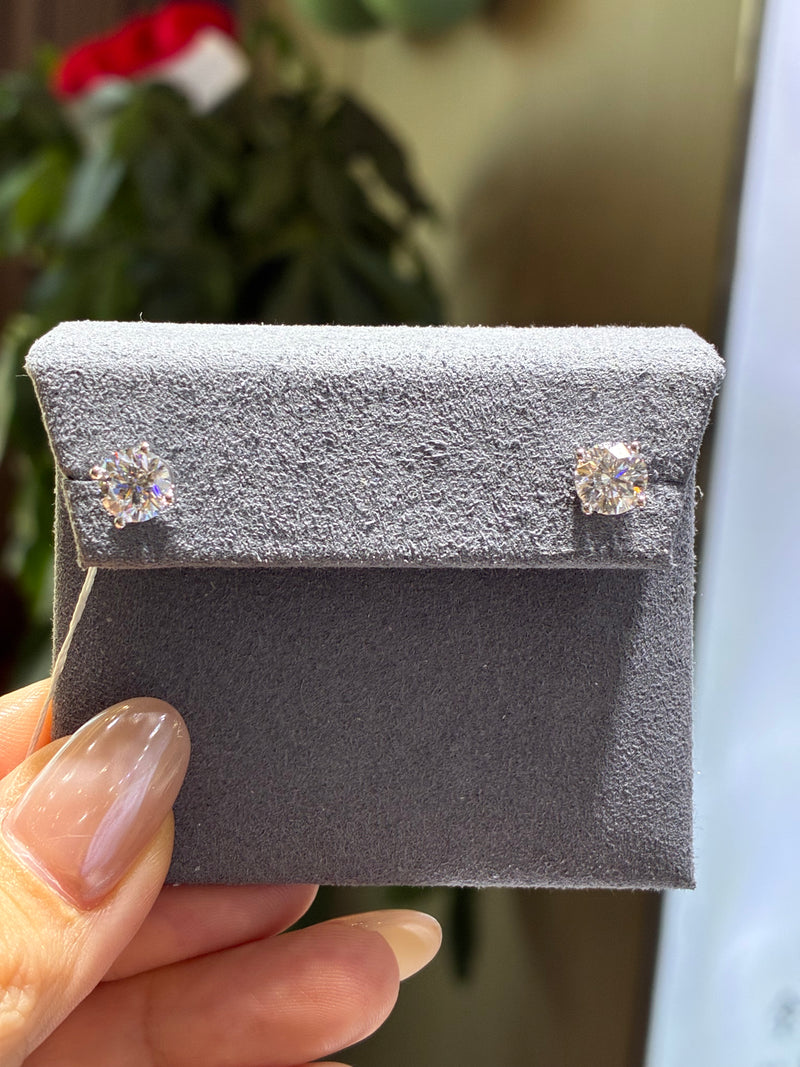 For Shells, 2.06ct Lab Diamond Earrings, D/VVS2