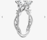 For Marjie, 14K white gold setting only, design to fit 4ct marquise loose diamonds, total 1ct sidestones,DE/VS-VVS