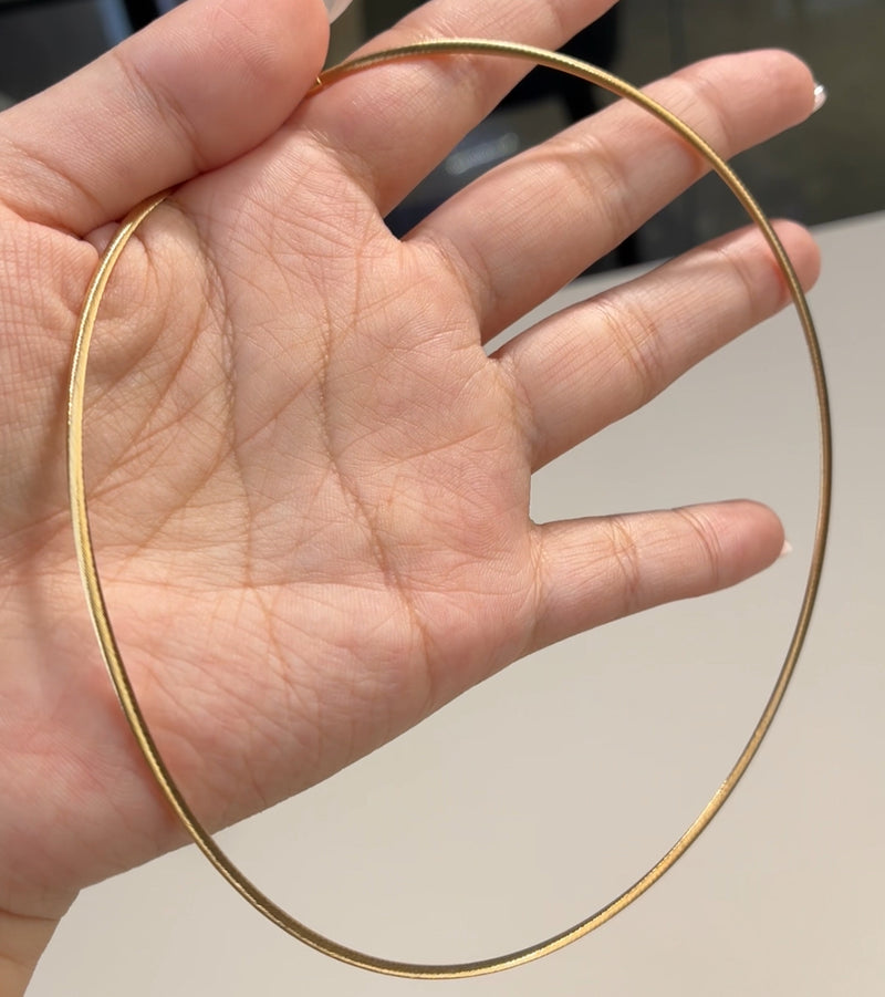 Deposit for Raquel Bosak 18k yellow gold Omega Chain, 1.3mm, 16", around 4.5g gold weight+ 1ct emerald bezel open clasp, E/VVS2