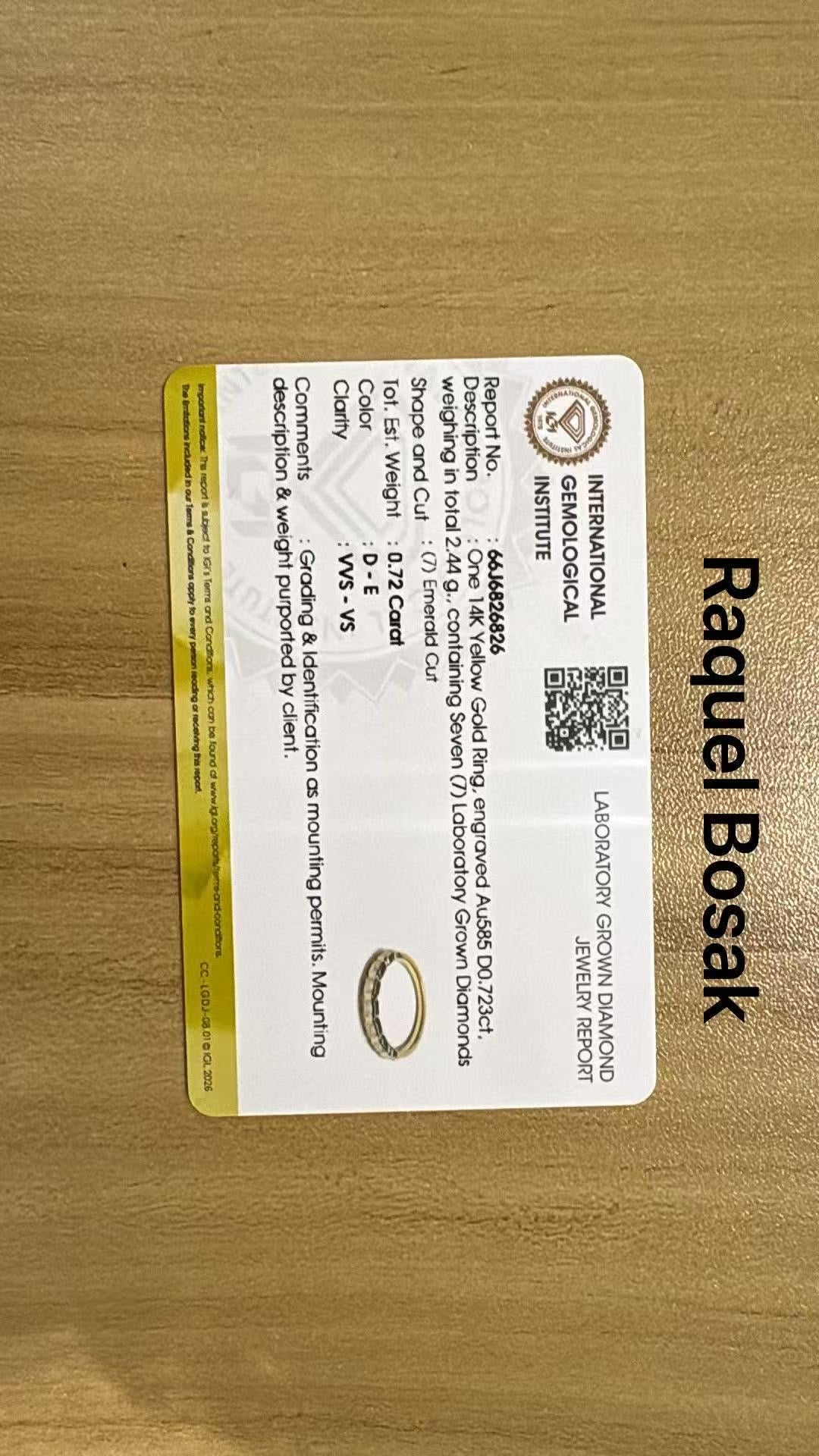 Remaining balance for Raquel Bosak 18k yellow gold Omega Chain, 1.3mm, 16", around 4.5g gold weight+ 1ct emerald bezel open clasp, E/VVS2+ emerald bezel band