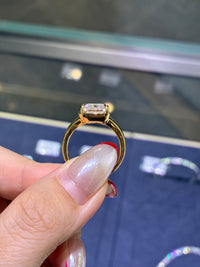 For Stephanie, 5carat Emerald Lab Diamond Ring, E/VS1