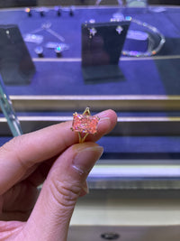 For becki9622 （18K gold, 3.02 carat pink radiant cut）