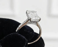 Deposit for Christina 14k white gold 2 carat cushion E/VVS2 with 0.50ct sidestones(Customization)