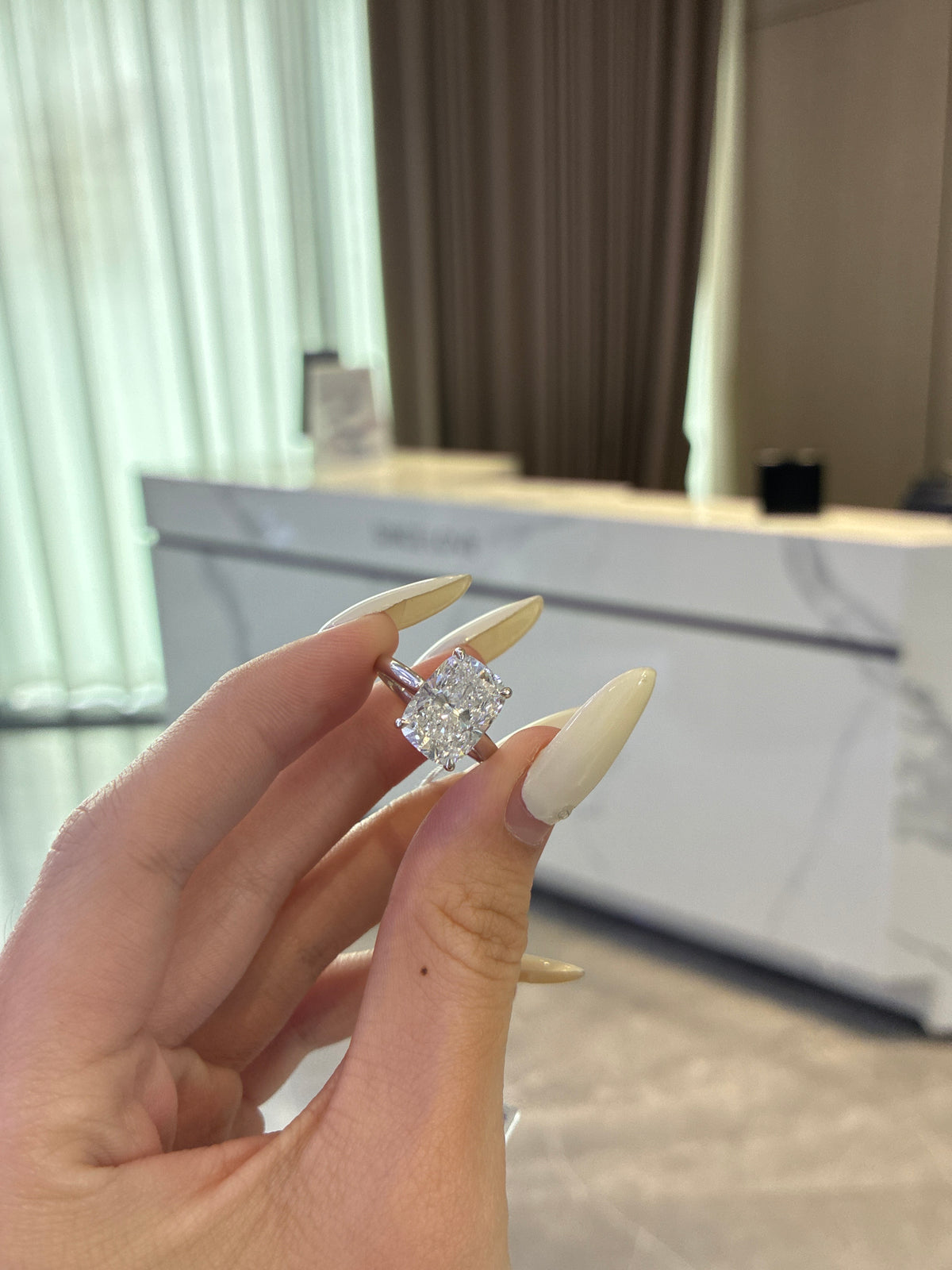 Deposit for Kassandra 14k solid white gold with hidden halo