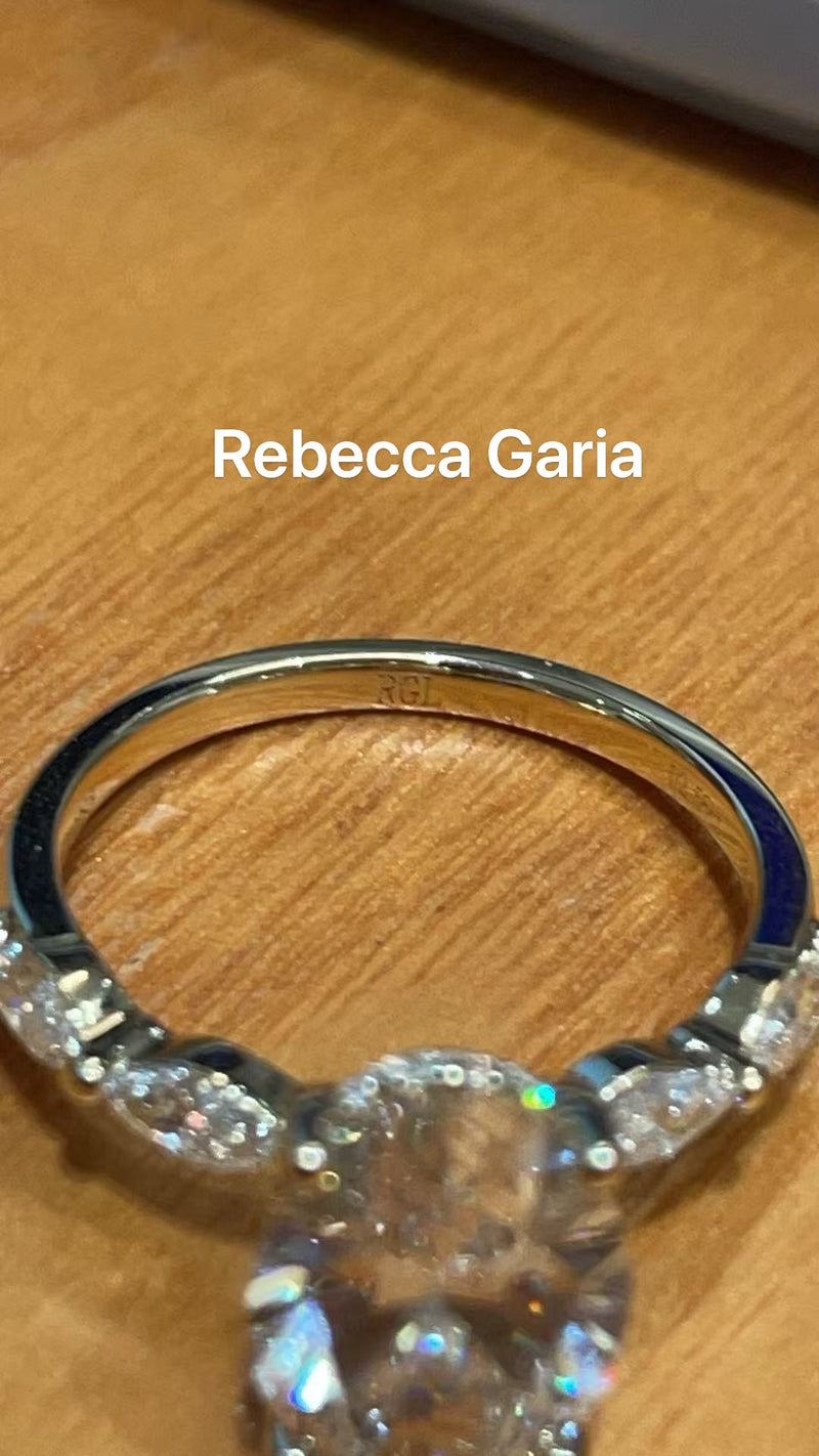 For Rebecca, price differences for 18K Gold, main stone2.56ct D/VVS2 side stone 0.472 ct