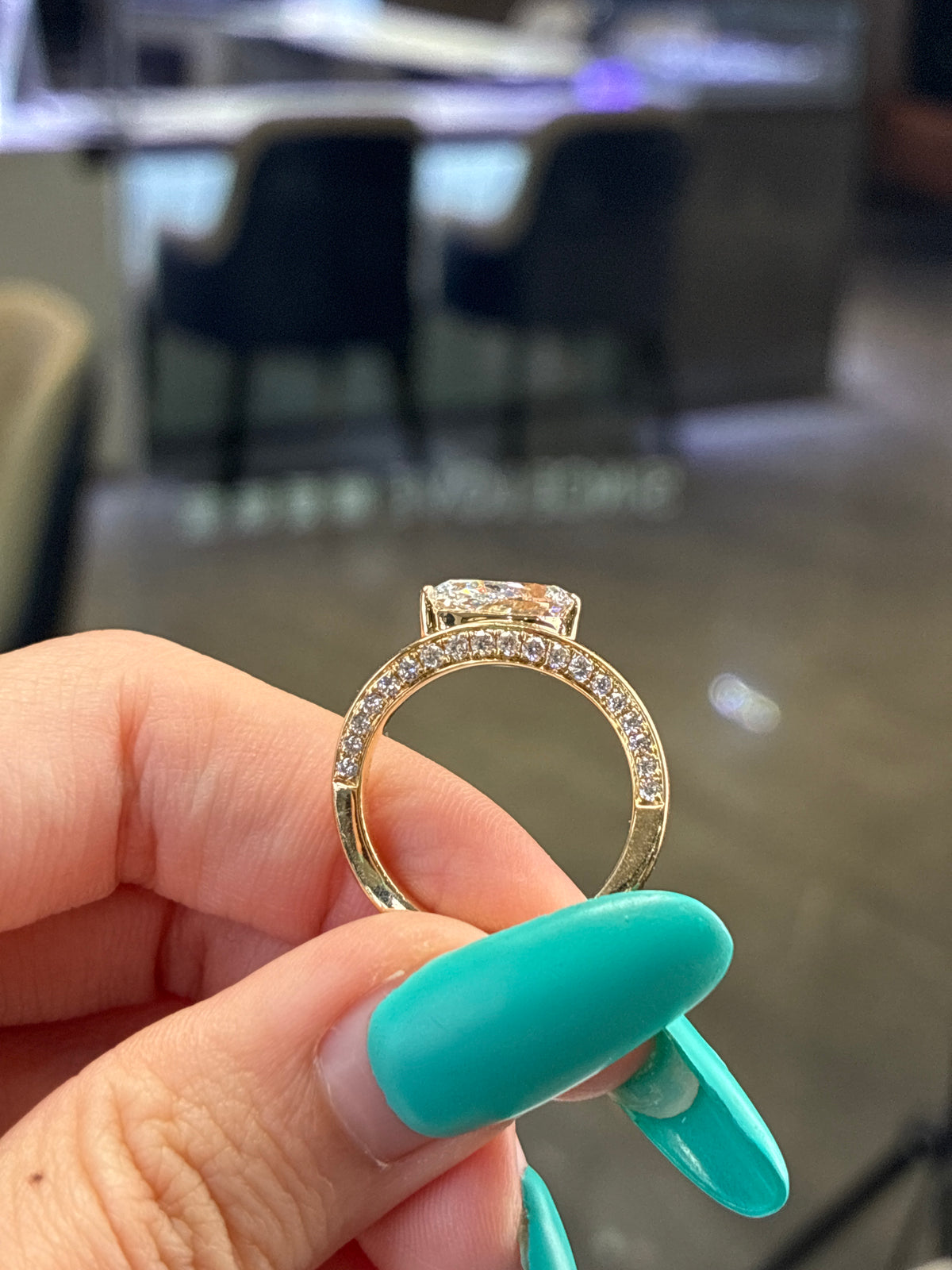 For Roxy Michelle 14K solid gold 2.10ct E/VS1, with 0.396ct(Ready to ship)
